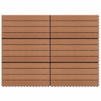 Vidaxl Wpc Tiles 23.6 X11.8 6 Pcs 10.8Ft² Brown