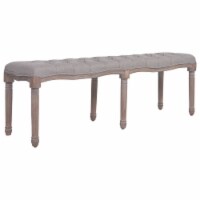 vidaXL Bench Fabric Solid Wood 59.1 x15.7 x18.9  Light Gray