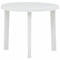 vidaXL Patio Table White 35 Plastic