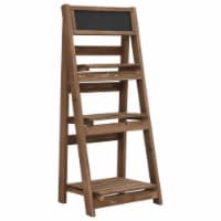 vidaXL 3-Tier Plant Stand with Blackboard 15.7 x11.8 x35.4 Solid Fir Wood