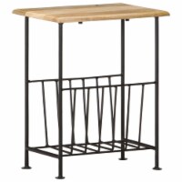 vidaXL Magazine Rack 15.7 x11.8 x19.7 Solid Mango Wood and Steel