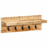 vidaXL Wall Mounted Coat Rack 23.6 x5.9 x7.9 Solid Rough Mango Wood