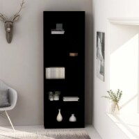 vidaXL 5-Tier Book Cabinet Black 23.6 x9.4 x68.9  Engineered Wood
