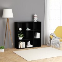 vidaXL Book Cabinet Black 38.6 x11.8 x38.6 Engineered Wood