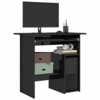vidaXL Desk High Gloss Black 31.5 x 17.7 x 29.1 Engineered Wood