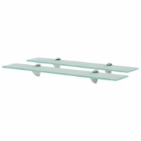 vidaXL Floating Shelves 2 pcs Glass 2.6 x3.9 0.3
