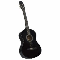 vidaXL Classical Guitar for Beginner Black 4/4 39 Basswood