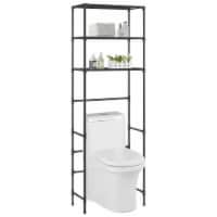 vidaXL 3-Tier Storage Rack over Toilet Black 20.9 x11 x66.5
