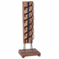 vidaXL Wine Rack for 6 Bottles 13.8 x13.8 x39.4  Solid Teak Wood