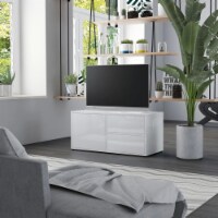 vidaXL TV Cabinet High Gloss White 31.5 x13.4 x14.2  Engineered Wood