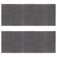 vidaXL Decking Tiles 20 pcs Gray Wash 11.8 x11.8 Solid Acacia Wood