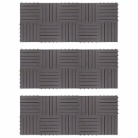 vidaXL Decking Tiles 30 pcs Gray Wash 11.8 x11.8 Solid Acacia Wood