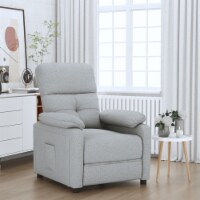 vidaXL Recliner Light Gray Fabric