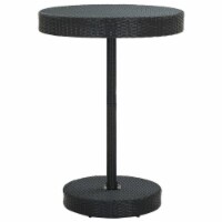 vidaXL Patio Table Black 29.7 x41.7 Poly Rattan