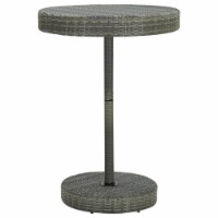 vidaXL Patio Table Gray 29.7 x41.7  Poly Rattan