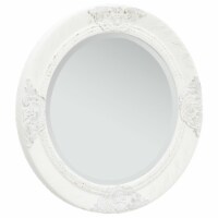 vidaXL Wall Mirror Baroque Style 19.7  White