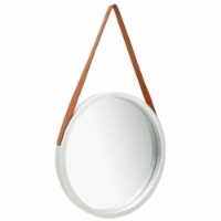 vidaXL Wall Mirror with Strap 16.7 Silver