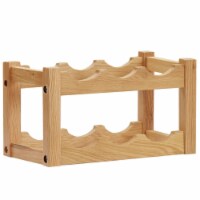 vidaXL Wine Rack for 6 Bottles 14.6 x8.3 x8.3  Solid Oak Wood