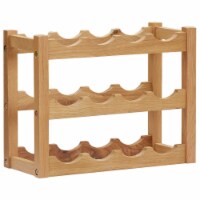 vidaXL Wine Rack for 12 Bottles 18.5 x8.3 x14.2  Solid Oak Wood