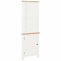vidaXL Corner Cabinet 23.2 x14.2 x70.9  Solid Oak Wood