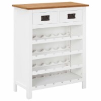 vidaXL Wine Cabinet 28.3 x12.6 x35.4 Solid Oak Wood