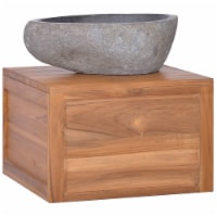 Wall-mounted Bathroom Cabinet 17.7 x17.7 x11.8  Solid Teak Wood