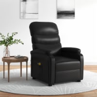 vidaXL Stand up Massage Chair Black Faux Leather