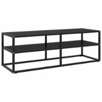 vidaXL TV Cabinet Black with Black Glass 47.2 x15.7 x15.7