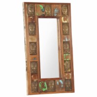 vidaXL Mirror with Buddha Cladding 19.7 x31.5 Solid Reclaimed Wood
