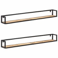 vidaXL Wall Shelves 2 pcs 63 Rough Mango Wood