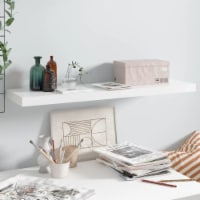 vidaXL Floating Wall Shelf High Gloss White 35.4 x9.3 x1.5 MDF