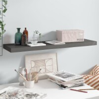vidaXL Floating Wall Shelf High Gloss Gray 35.4 x9.3 x1.5 MDF