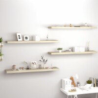 vidaXL Floating Wall Shelves 4 pcs Oak 47.2 x9.3 x1.5 MDF