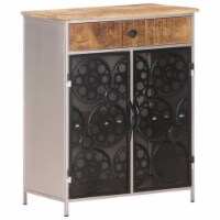 vidaXL Sideboard 23.6 x13.8 x29.5 Rough Mango Wood & Iron