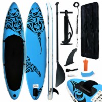 vidaXL Inflatable Stand Up Paddleboard Set 144.1 x29.9 x5.9 Blue