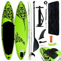 vidaXL Inflatable Stand Up Paddleboard Set 126 x29.9 x5.9 Green
