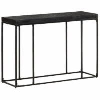 vidaXL Console Table Black 43.3 x13.8 x29.9 Solid Acacia and Mango Wood