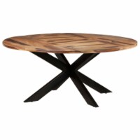 vidaXL Dining Table Round 68.9 x29.5 Acacia Wood with Honey Finish
