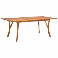 vidaXL Patio Table 79.3 x39.4 x29.5  Solid Acacia Wood