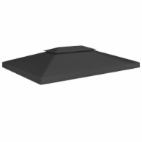 vidaXL 2-Tier Gazebo Top Cover 310 g/m² 13.1'x9.8' Black