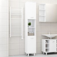 vidaXL Bathroom Cabinet White 11.8 x11.8 x70.5  Engineered Wood