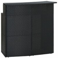 vidaXL Patio Bar Table Black 47.2 x21.7 x43.3 Poly Rattan