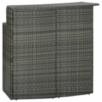 vidaXL Patio Bar Table Gray 47.2 x21.7 x43.3 Poly Rattan