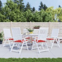 vidaXL Garden Chair Cushions 6 pcs Red 19.7 x19.7 x1.2 Oxford Fabric