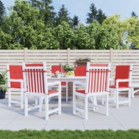 vidaXL Garden Chair Cushions 6 pcs Red 39.4 x19.7 x1.2