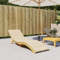 vidaXL Sun Lounger Cushion Beige 78.7 x19.7 x1.2 Fabric