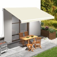 vidaXL Awning Top Sunshade Canvas Cream 196.9 x118.1