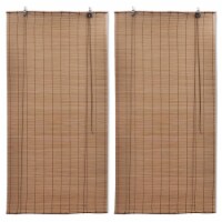 vidaXL Bamboo Roller Blinds 2 pcs 31.5  x 63  Brown