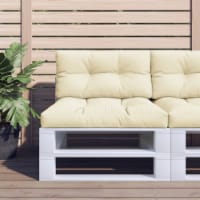 vidaXL Pallet Sofa Cushion Cream 27.6 x15.7 x3.9