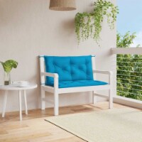 vidaXL Garden Bench Cushions 2pcs Light Blue 39.4 x19.7 x2.8 Oxford Fabric